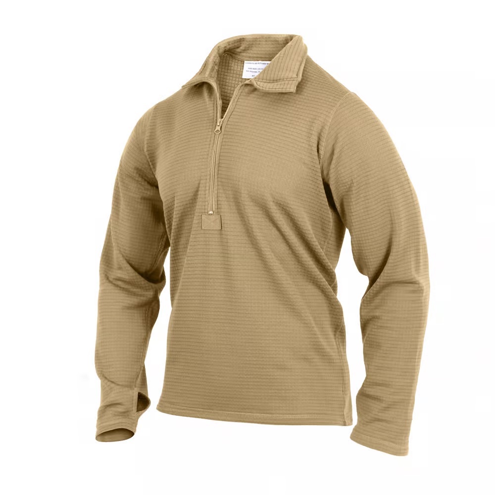 Coyote Brown Fleece Underlayer GEN III LEVEL II BASELAYER TOP Half Zip